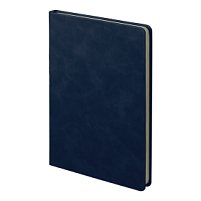 Ежедневник недатированный Muse, темно-синий, А5, с темно-серой декоративной полосой, блок в линейку, темно-синий, серый