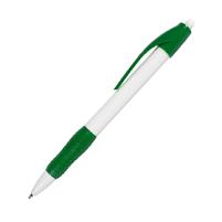 Ручка шариковая с грипом N4, белый, зеленый