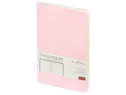 Ежедневник А5 недатированный Megapolis Velvet Flex, зефирный розовый