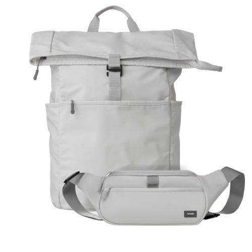 Подарочный набор Бостон (Boston) рюкзак + поясная сумка, серый