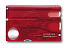 Швейцарская карточка VICTORINOX SwissCard Nailcare, 13 функций, полупрозрачная красная