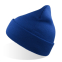 Шапка вязаная двойная WIND с отворотом, ярко-синий