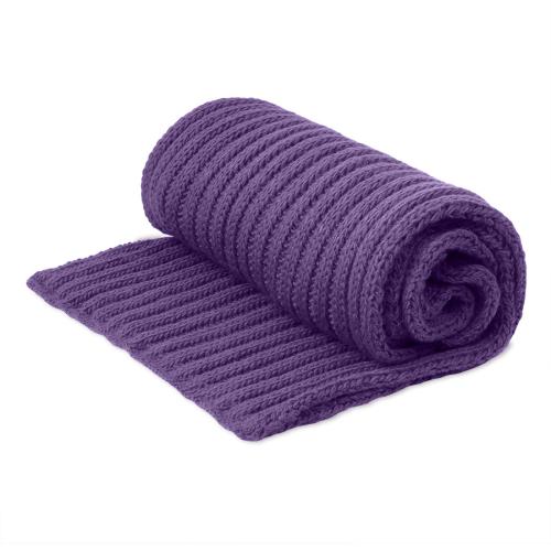 Шарф вязаный НАСВЯЗИ© шерсть/акрил, фиолетовый