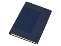 Бизнес блокнот Supreme с вставкой из софт-тача, гибкая обложка, 128 листов, синий