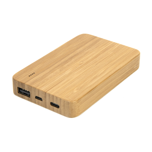 Универсальный аккумулятор BMB POWER 5, 5000 mAh, бамбук, натуральный