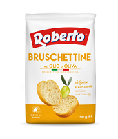 Хрустящие хлебцы Брускеттине с оливковым маслом, Roberto (0,100кг)