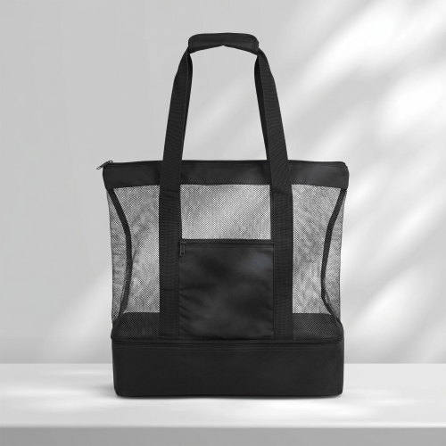 Сумка для шопинга и пляжа Coolmesh с изотермическим отделением внизу, черный