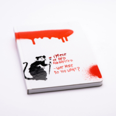 Блокнот линованный Pininfarina Banksy Крыса из каменной бумаги, А5