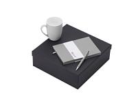 Подарочный набор с блокнотом С1, металлической ручкой и кружкой, серый