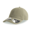 Бейсболка FRASER, органический хлопок, 6 клиньев, металлическая застежка, хаки