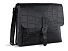 Сумка-мессенджер мужская BUGATTI Nevio, чёрная, воловья кожа/хлопок, 30,5х7х25 см, 5 л