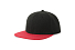 Бейсболка "SNAP BACK-S", 6 клиньев, пластиковая застежка, черный, красный