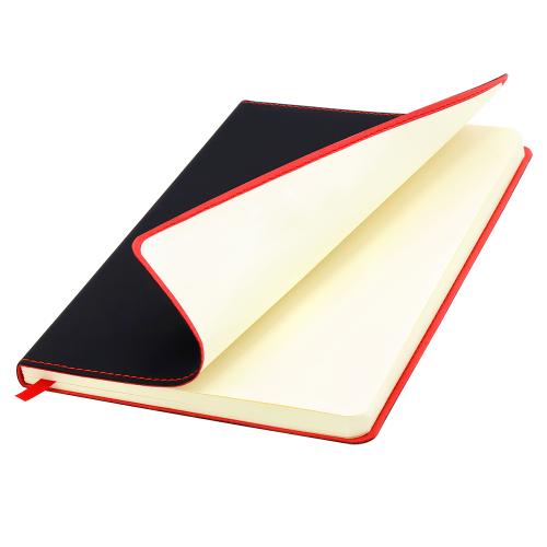 Блокнот A5 Blackjack в мягком переплёте, Черно-красный