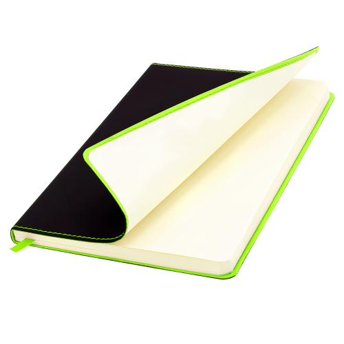 Блокнот A5 Blackjack в мягком переплёте, черно-зеленый