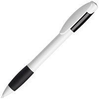 Ручка шариковая с грипом X-5, белый, черный Ручка шариковая с грипом X-5, белый, черный