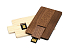 Флешка в виде деревянной карточки с выдвижным механизмом, 32 Гб, натуральный