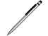 Ручка-стилус пластиковая шариковая Poke, серебристый/черный