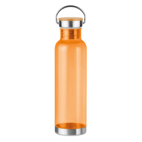 Бутылка 800мл. Бамбуковый топ, прозрачно-оранжевый