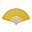 Веер, желтый
