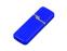 Флешка промо прямоугольной формы c оригинальным колпачком, 4 Гб, синий