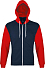 Толстовка на молнии Silver 280 темно-синяя с красным