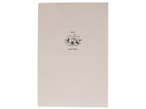 Блокнот А5 Adiantum из переработанного тростника, 80 листов, гибкая обложка, натуральный (тампопечать)