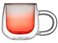 Кружка с двойными стенками с широкой ручкой и градиентным покрытием Fog, красный Кружка с двойными стенками с широкой ручкой и градиентным покрытием Fog, красный