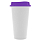 Стакан с крышкой Color Cap White, белый с фиолетовым