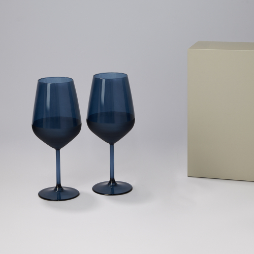 Подарочный набор 2 бокала для вина Сапфир (Sapphire) в серой коробке