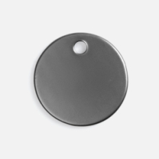 Шильдик металлический Alfa Sirkel, серый металлик