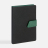 Ежедневник Boom, недатированный, черный с зеленым