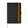 Блокнот A5 PIANA в твёрдом переплёте, Черно-оранжевый