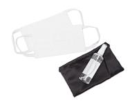 Набор средств индивидуальной защиты в сатиновом мешочке «Protect Plus», цвет: черный, белый