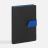 Ежедневник Boom, недатированный, черный с ярко-синий