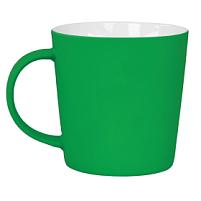 Кружка "Bali" с прорезиненным покрытием, зеленый