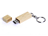 USB-флешка на 4 Гб прямоугольная форма, колпачек с магнитом, натуральный