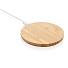 Круглая док-станция Bamboo FSC® для беспроводной зарядки, 5 Вт