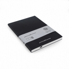 Блокнот линованный Pininfarina из каменной бумаги в мягкой обложке, А5, черный