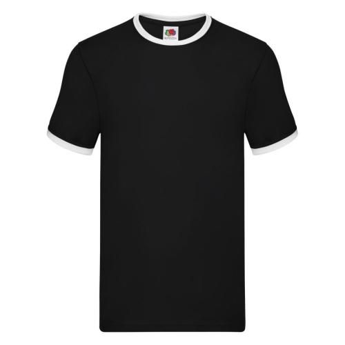 Футболка мужская RINGER T 165, черный, белый