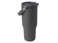 Термостакан Bronx объемом 900 мл из меди и переработанной нержавеющей стали, сертифицированной по стандарту RCS, с вакуумной изоляцией и крышкой с двойной функцией - Серый