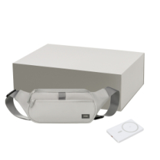 Подарочный набор Boston, Atlantis, серый (поясная сумка, аккумулятор)