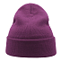 Шапка вязаная  двойная Wind-S, пурпурный, 100% переработанный полиэстер, пурпурный