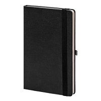 Бизнес-блокнот GLORI, A5, черный, твердая обложка, в линейку, черный