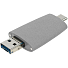 Флешка Pebble Universal, USB 3.0, серая, 64 Гб