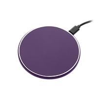 Беспроводное зарядное устройство с подсветкой 15W Auris, фиолетовое