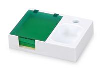 Подставка под ручку и скрепки «Потакет», цвет: зеленый, белый