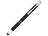 Шариковая кнопочная ручка-стилус Moneta из анодированного алюминия, черный