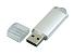 Флешка промо прямоугольной формы  c прозрачным колпачком, 64 Гб, серебристый