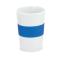 Стакан NELO, керамика, силикон, белый, синий