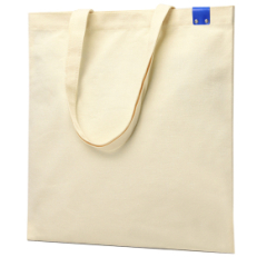 Сумка для покупок IVORY 325 г/м² с PU нашивкой, Синий